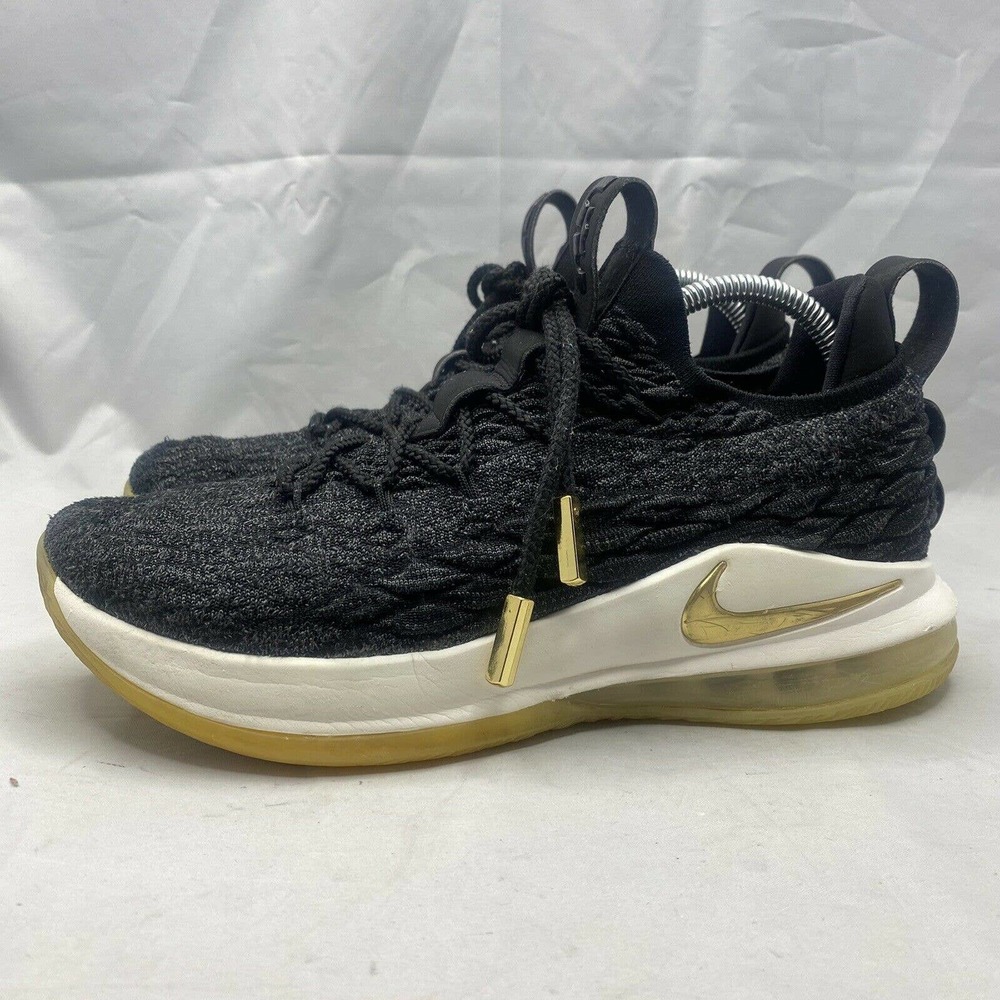 Nike Lebron XV Low Black/Metallic Gold Phantom Shoes AO1755-001 Men’s Size 8.5